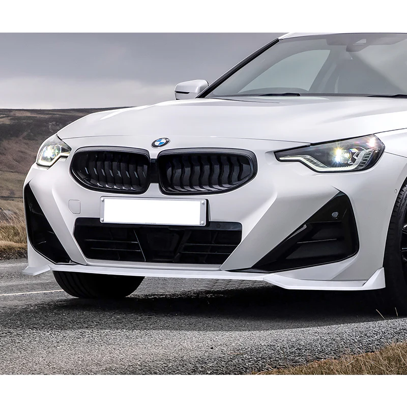 For 2022-2025 BMW 2-Series Coupe G42 M-Sport 3-PCS Painted White Front Bumper Lip - Image 5
