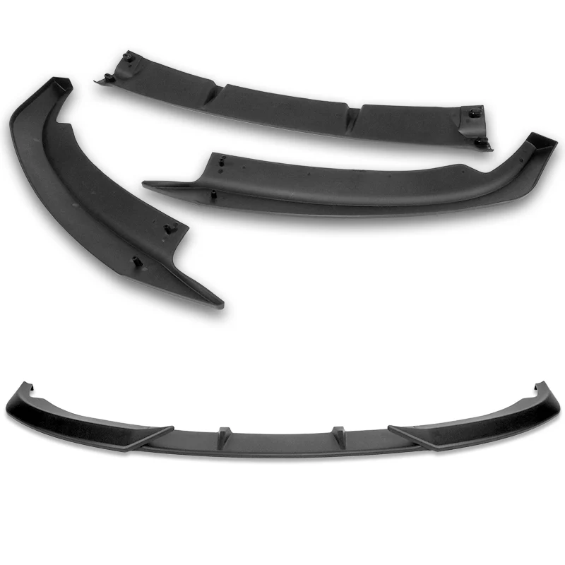 For 2007-2010 BMW 3-Series E92 E93 M-Style Unpainted Matte Black Front Bumper Splitter Spoiler Lip 3PCS - Image 4