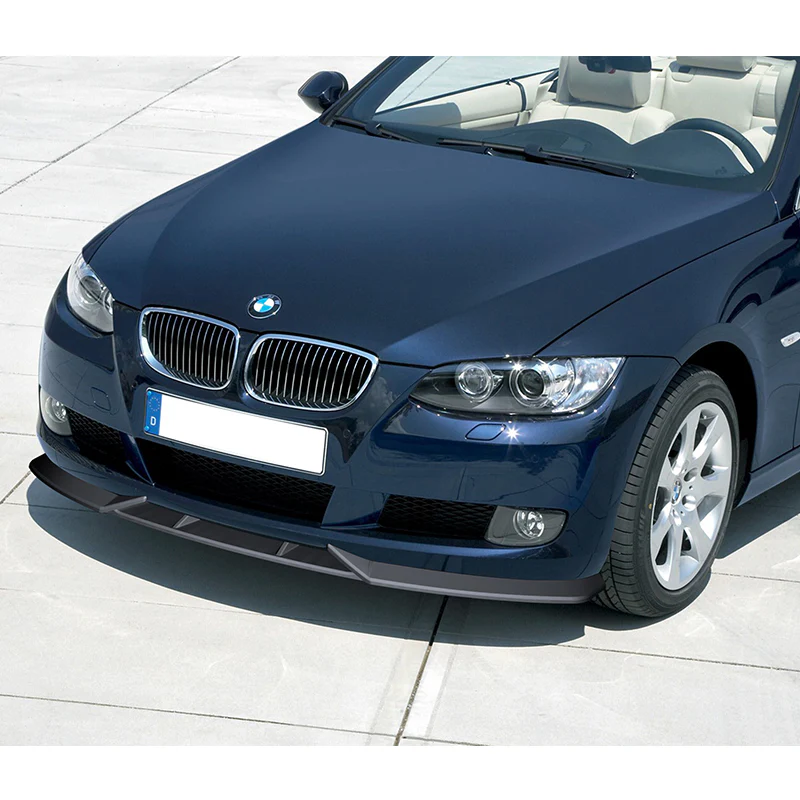 For 2007-2010 BMW 3-Series E92 E93 M-Style Unpainted Matte Black Front Bumper Splitter Spoiler Lip 3PCS - Image 5