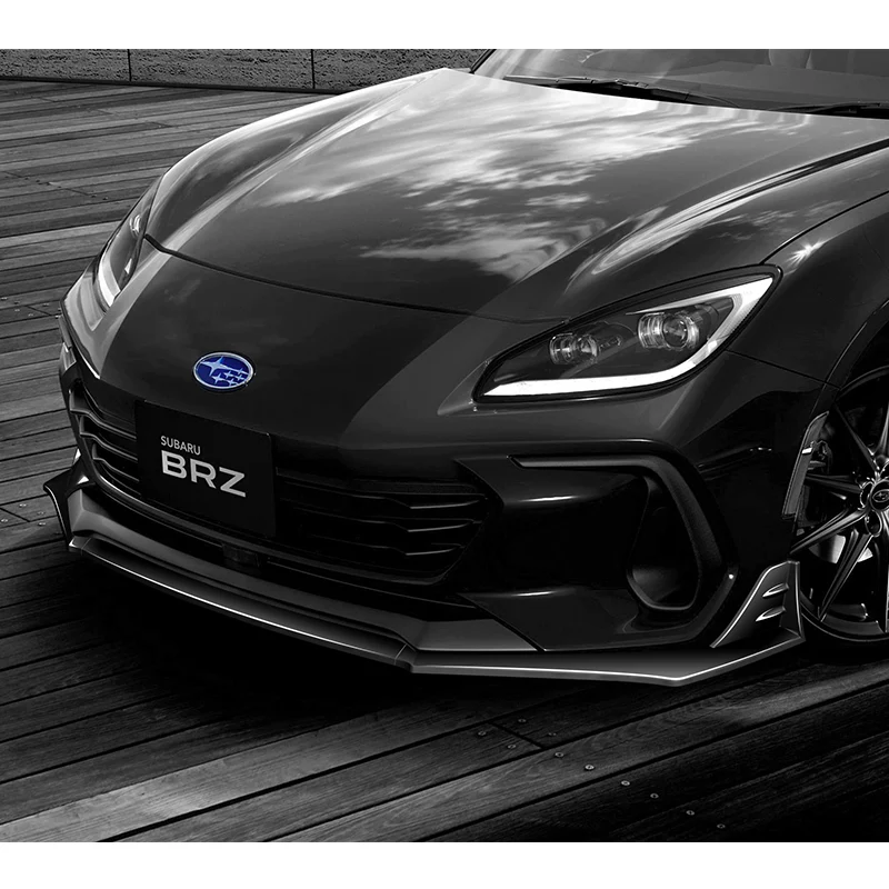 For 2022-2024 Subaru BRZ ST-Style 3-PCS Painted BLACK Front Bumper Spoiler Splitter Lip - Image 5