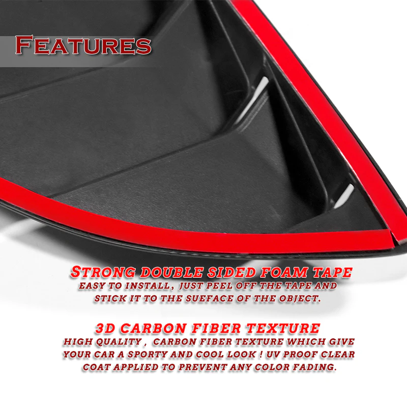 For 2022-2024 Subaru BRZ/Toyota GR86 Carbon Side Window Louvers Scoop Cover Vent - Image 5