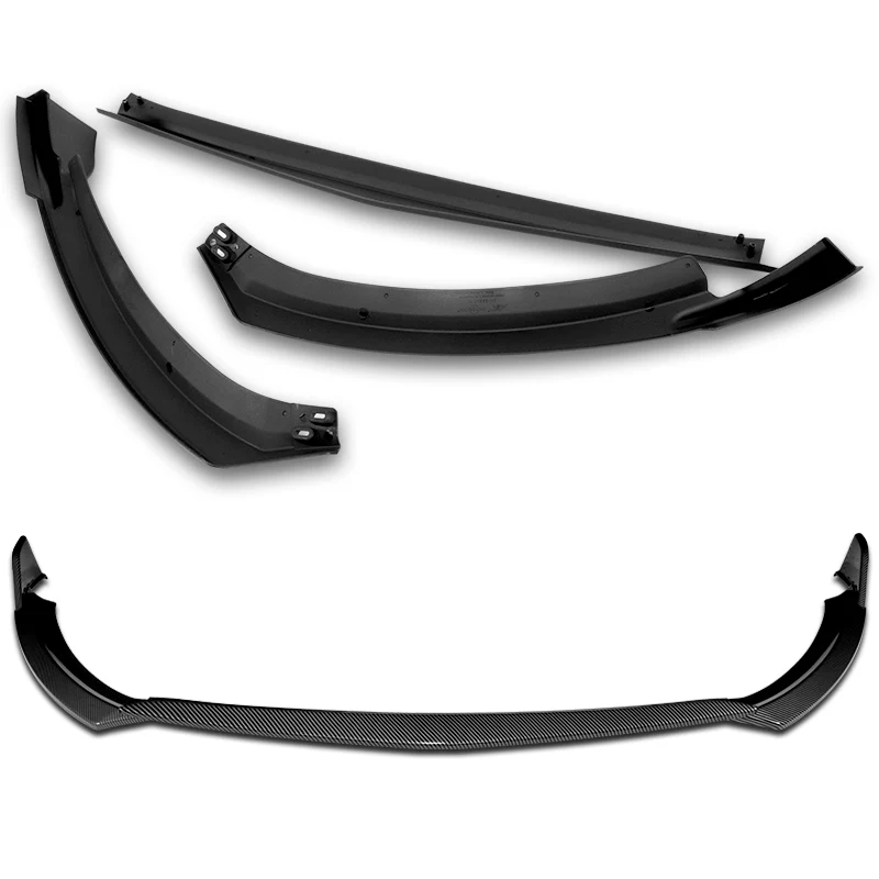 For 2022-2024 Toyota GR86 ST-Style 3-PCS Carbon Look Front Bumper Spoiler Splitter Lip - Image 4