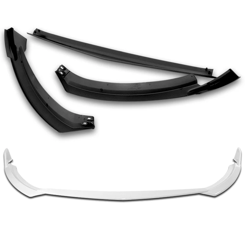 For 2022-2024 Toyota GR86 ST-Style 3-PCS Painted WHITE Front Bumper Spoiler Splitter Lip - Image 4