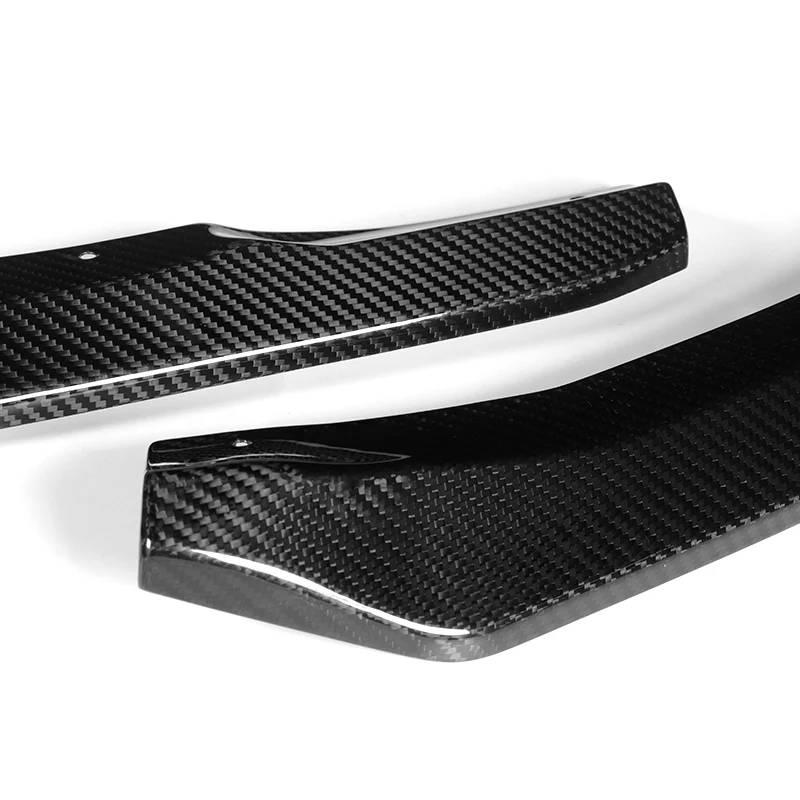 For 2022-2025 BMW 2-Series Coupe G42 M-Sport Carbon Fiber Front Bumper Body Splitter Spoiler Lip 3PCS - Image 2