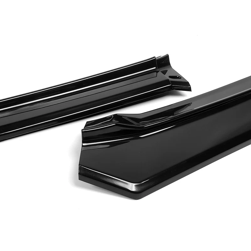For 2022-2024 Honda Civic Sedan 11Th Painted Black Front Bumper Splitter Spoiler Lip 3PCS - Image 2