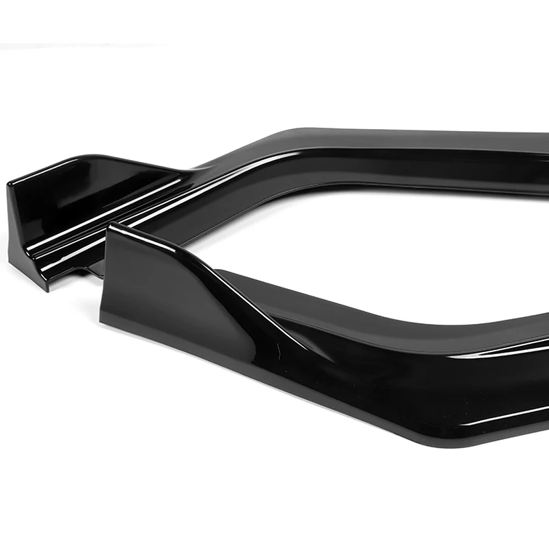 For 2022-2024 Honda Civic Sedan 11Th Painted Black Front Bumper Splitter Spoiler Lip 3PCS - Image 3