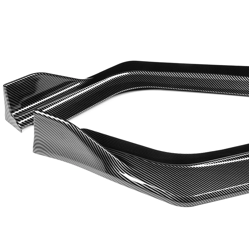 For 2022-2024 Honda Civic Sedan 11Th Carbon Look Front Bumper Splitter Spoiler Lip 3PCS - Image 3