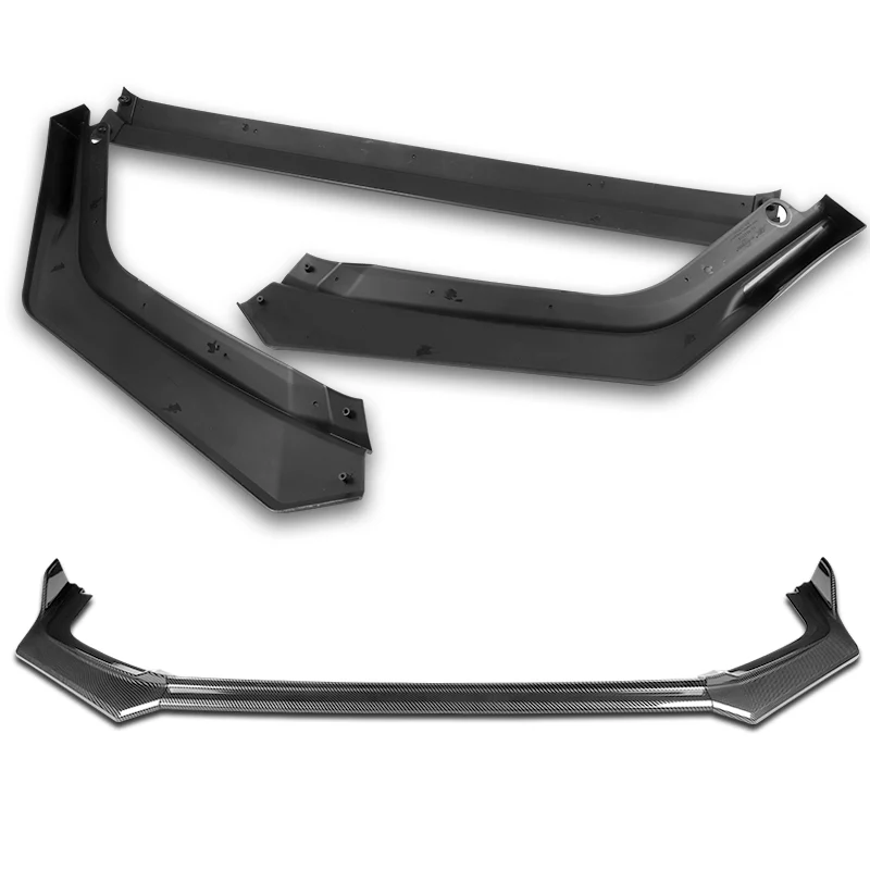 For 2022-2024 Honda Civic Sedan 11Th Carbon Look Front Bumper Splitter Spoiler Lip 3PCS - Image 4