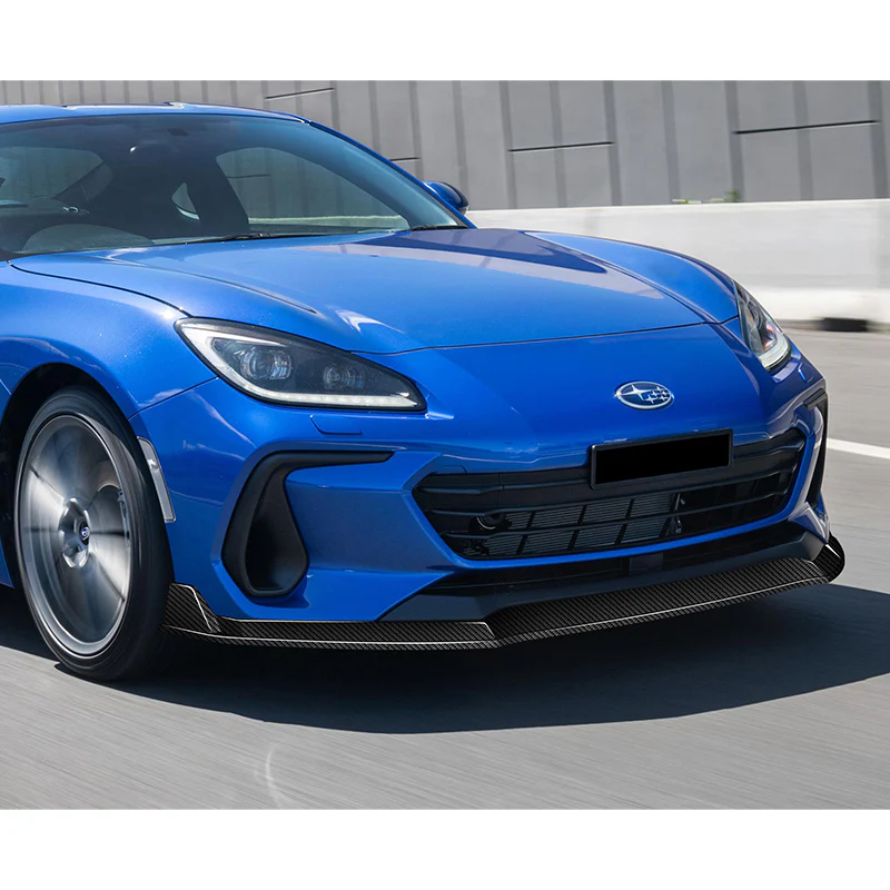 For 2022-2024 Subaru BRZ ST-Style Real Carbon Fiber Front Bumper Splitter Spoiler Lip 3PCS - Image 6