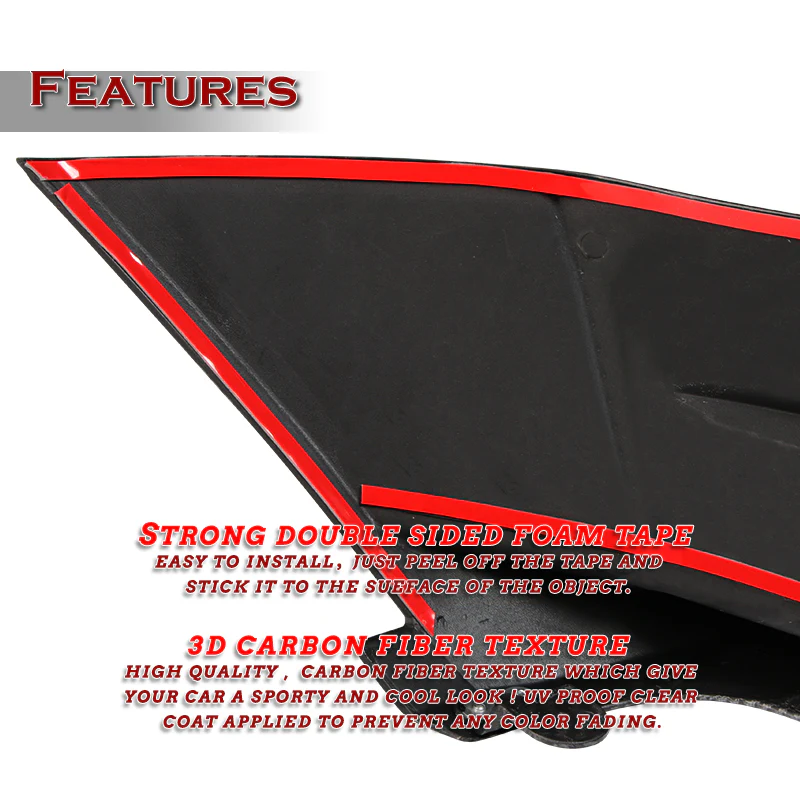 For 2022-2024 Subaru BRZ / Toyota GR86 ST-Style Carbon Look Rear Bumper Lip Apron 2PCS - Image 6