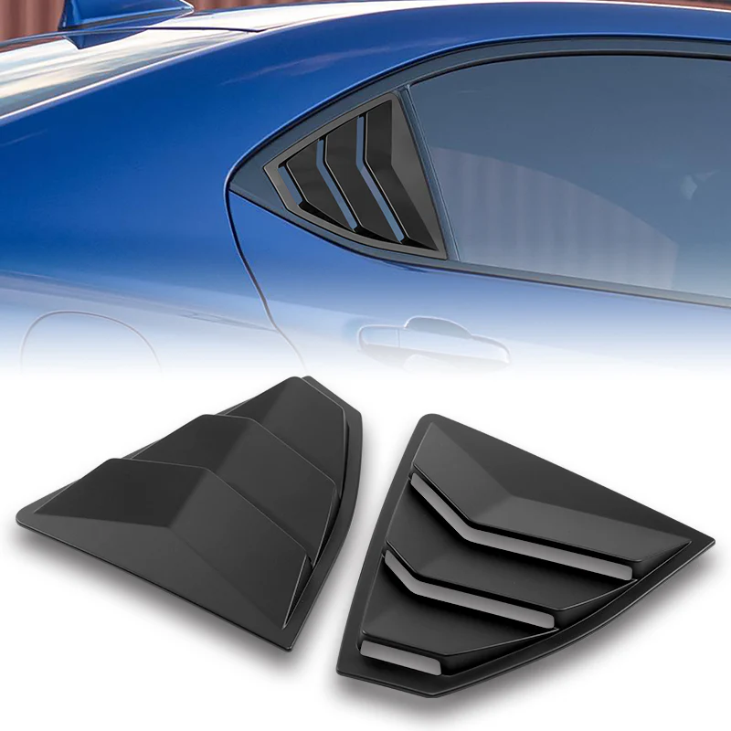 For 2022 - 2026 Subaru WRX 4-DR/Sedan ABS Side Window Louvers Scoop Sun Shade Covers Vent -Black - Image 2