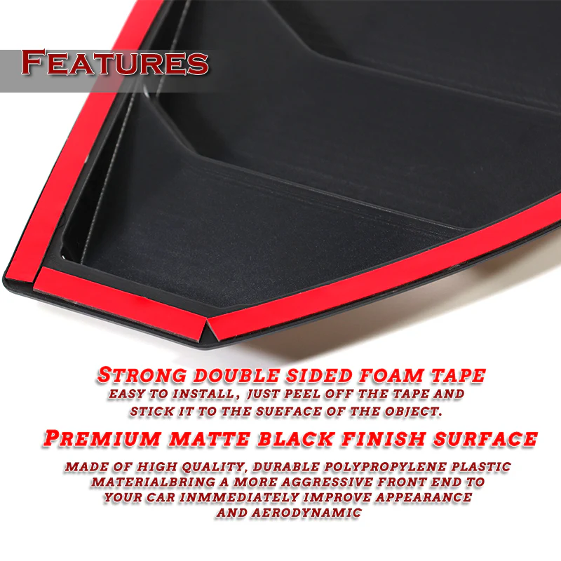 For 2022 - 2026 Subaru WRX 4-DR/Sedan ABS Side Window Louvers Scoop Sun Shade Covers Vent -Black - Image 4