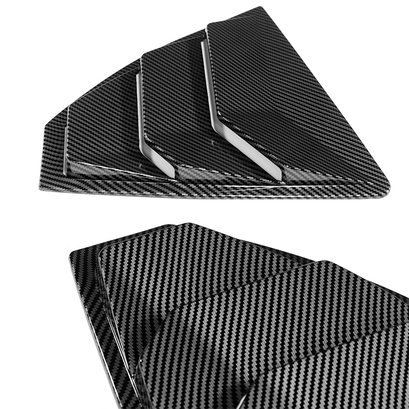 For 2022 - 2026 Subaru WRX 4-DR/Sedan ABS Side Window Louvers Scoop Sun Shade Covers Vent -Carbon Fiber Look - Image 2