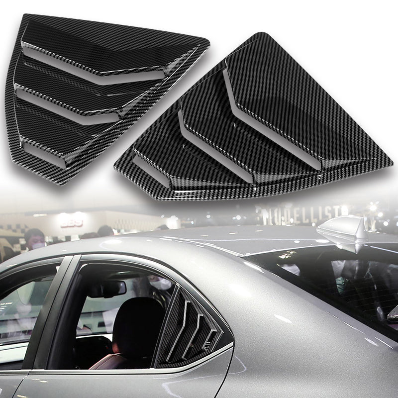 For 2022 - 2026 Subaru WRX 4-DR/Sedan ABS Side Window Louvers Scoop Sun Shade Covers Vent -Carbon Fiber Look - Image 5