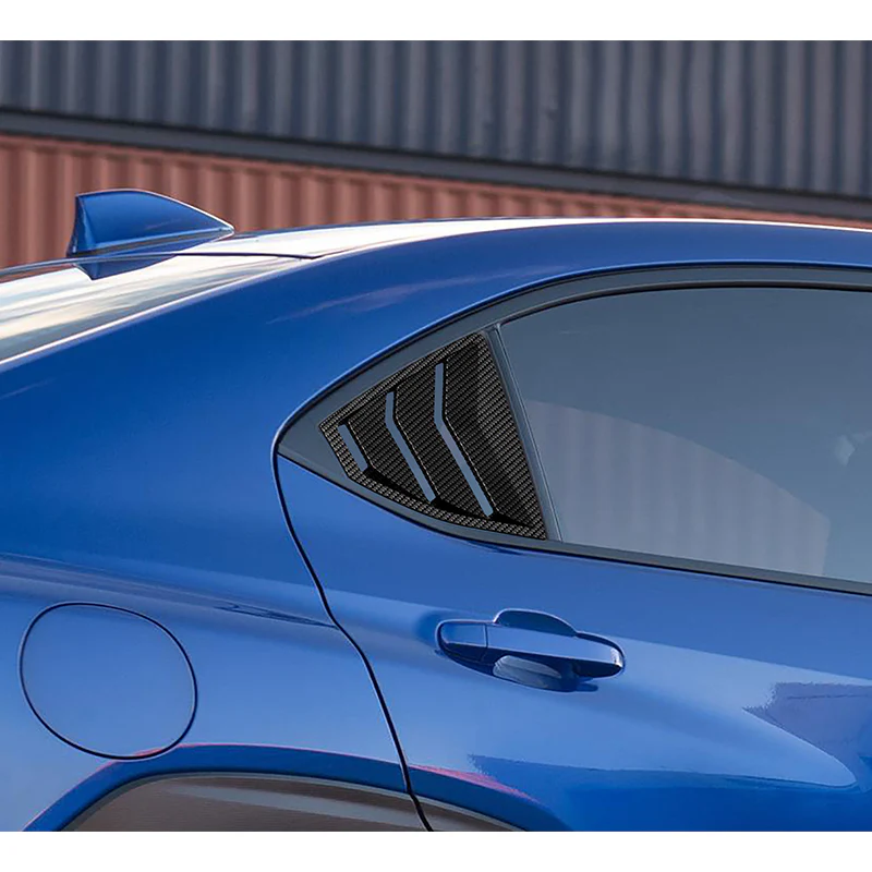 For 2022 - 2026 Subaru WRX 4-DR/Sedan ABS Side Window Louvers Scoop Sun Shade Covers Vent -Carbon Fiber Look - Image 6