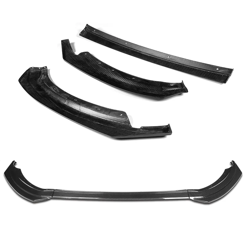 For 2022-2024 Toyota GR86 ST-Style Real Carbon Fiber Front Bumper Splitter Spoiler Lip 3PCS - Image 4