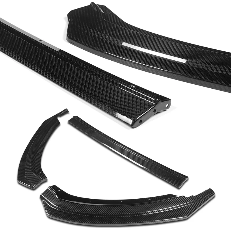 For 2022-2024 Toyota GR86 ST-Style Real Carbon Fiber Front Bumper Splitter Spoiler Lip 3PCS - Image 6