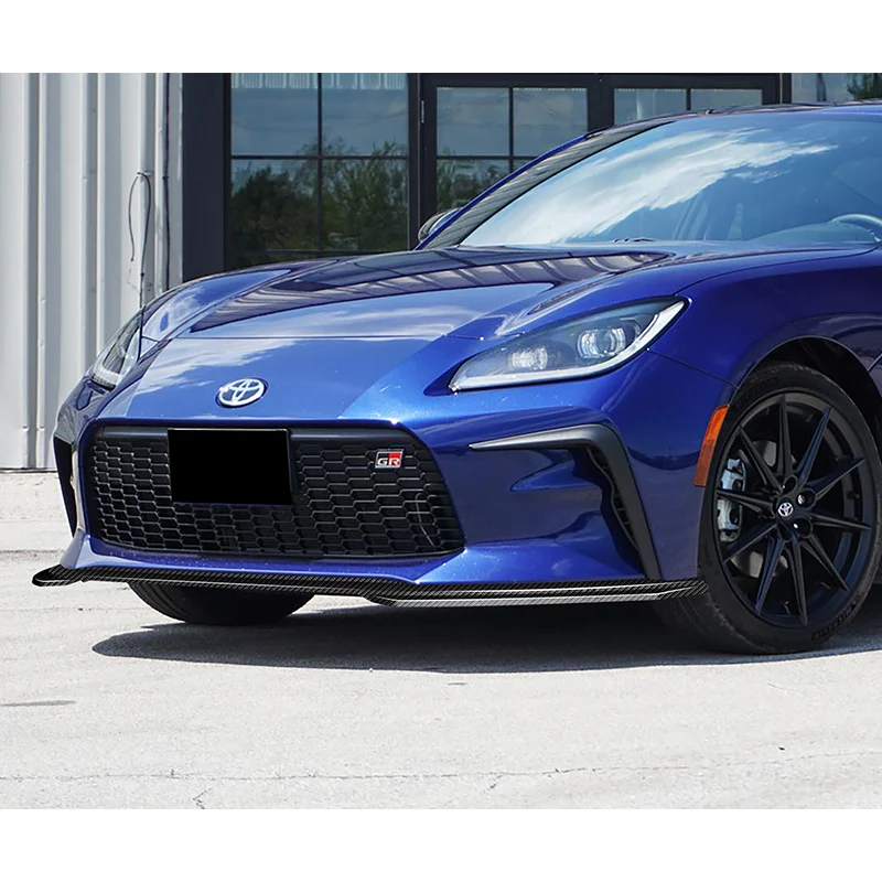 For 2022-2024 Toyota GR86 ST-Style Real Carbon Fiber Front Bumper Splitter Spoiler Lip 3PCS - Image 7