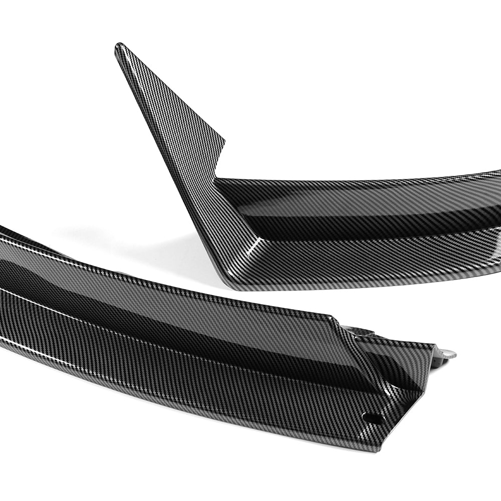 For 2022-2025 Tesla Model X Front Bumper Splitter Spoiler Lip 5PCS -Carbon Fiber Look - Image 2