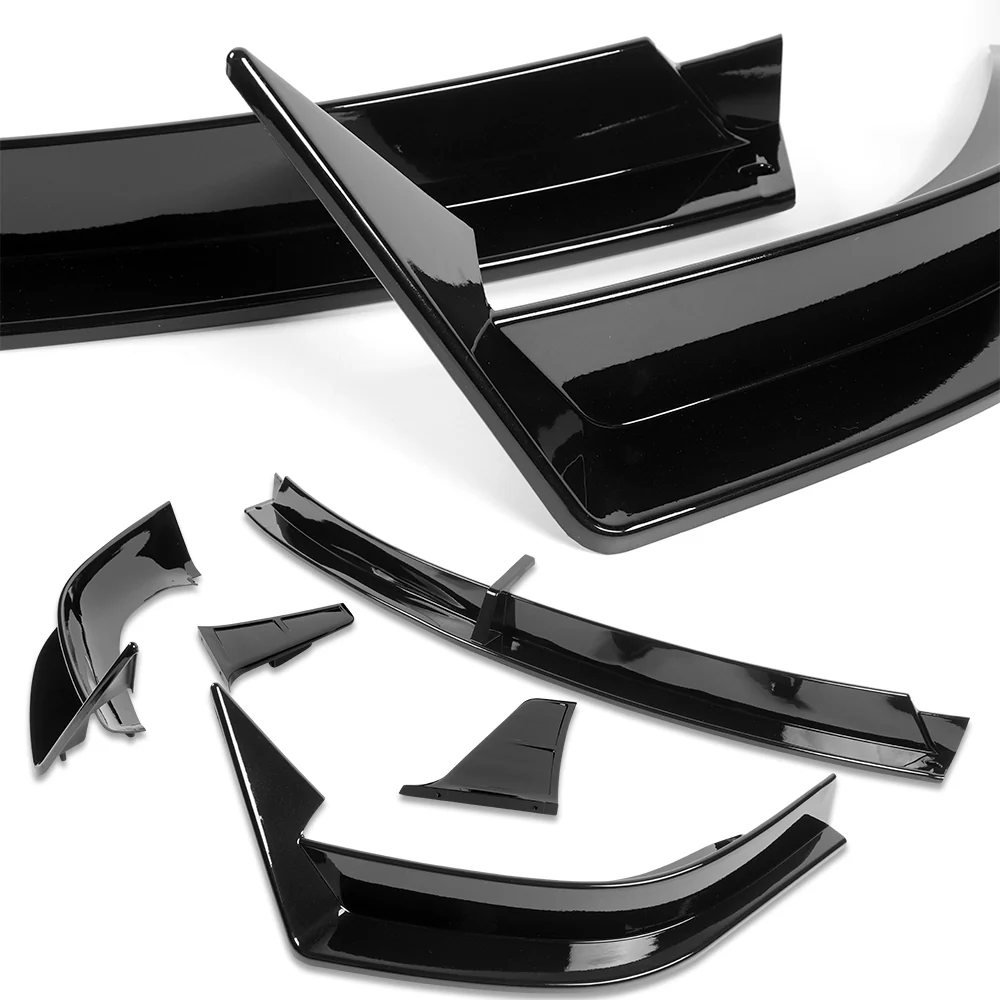 For 2022-2025 Tesla Model X Front Bumper Splitter Spoiler Lip 5PCS -Painted Black - Image 2