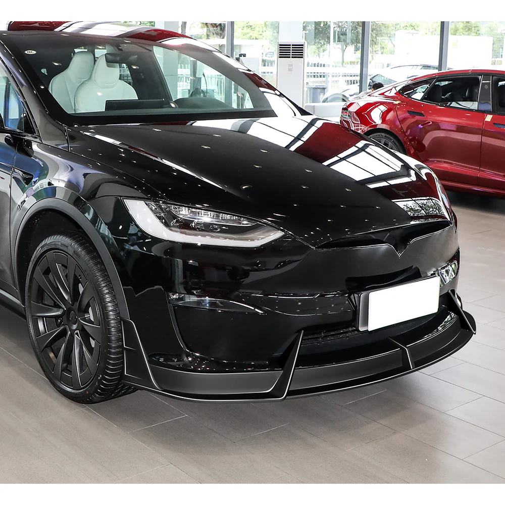 For 2022-2025 Tesla Model X Front Bumper Splitter Spoiler Lip 5PCS -Painted Black - Image 7