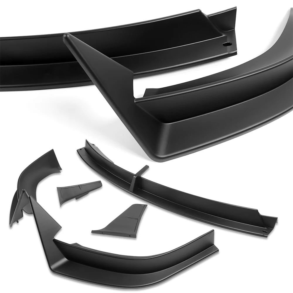 For 2022-2025 Tesla Model X Front Bumper Splitter Spoiler Lip 5PCS -Unpainted Matte Black - Image 2