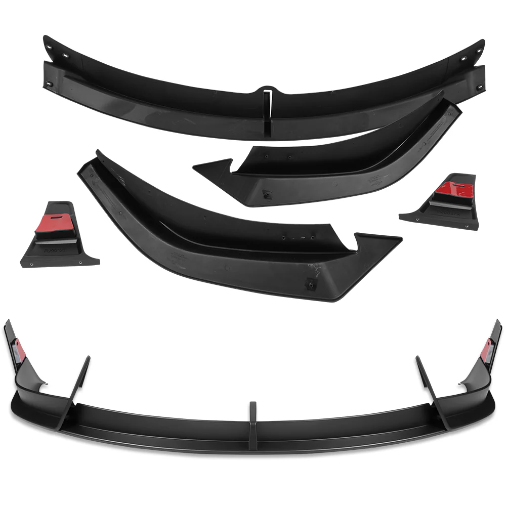 For 2022-2025 Tesla Model X Front Bumper Splitter Spoiler Lip 5PCS -Unpainted Matte Black - Image 3