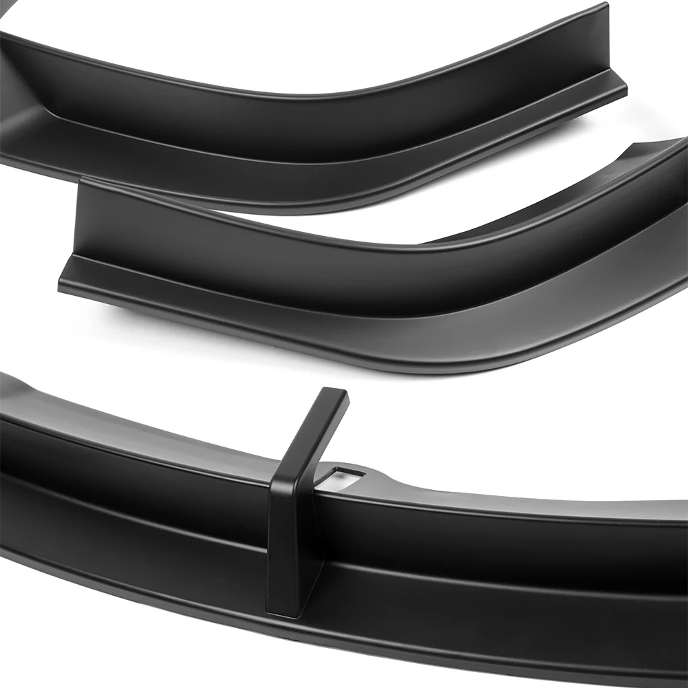 For 2022-2025 Tesla Model X Front Bumper Splitter Spoiler Lip 5PCS -Unpainted Matte Black - Image 4