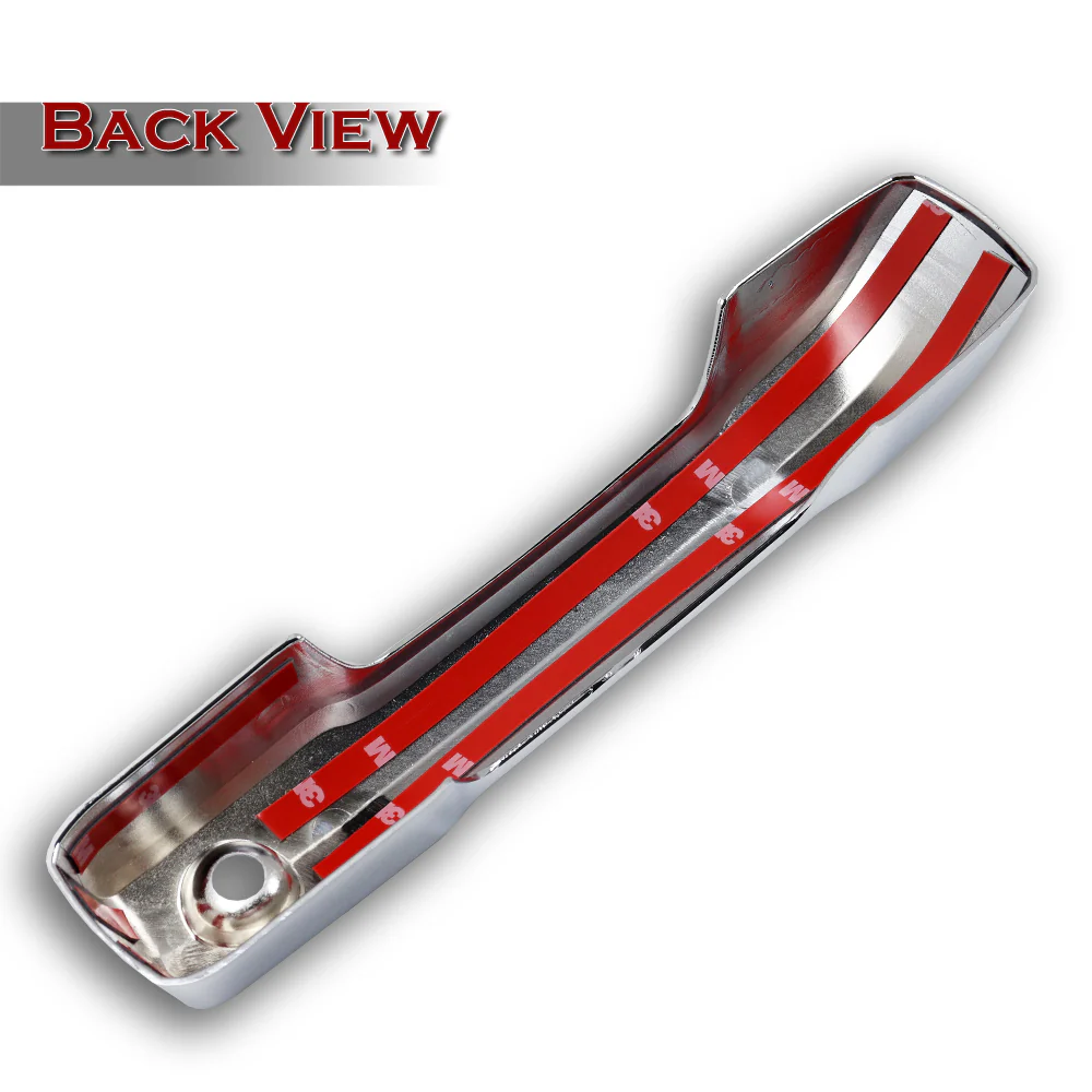 For 2022 - 2025 Toyota Tundra / Sequoia / Tacoma Mirror Chrome Exterior Door Pull Handle Lever Cover Cap Trim Kit No Smart Keyhole - Image 3