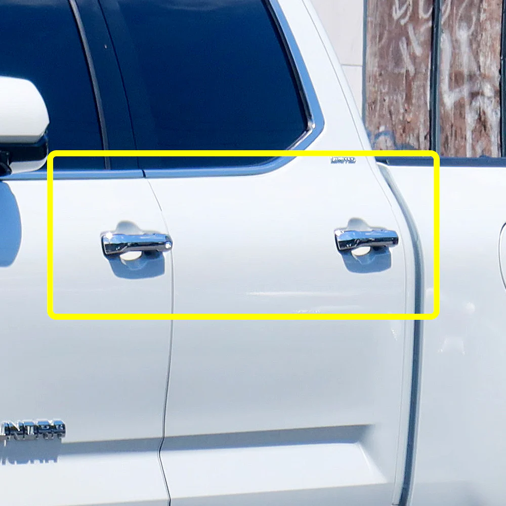 For 2022 - 2025 Toyota Tundra / Sequoia / Tacoma Mirror Chrome Exterior Door Pull Handle Lever Cover Cap Trim Kit No Smart Keyhole - Image 8