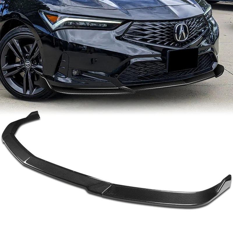 For 2023-2025 Acura Integra TR-Style Carbon Fiber Front Bumper Lip Spoiler 3PCS - Image 4