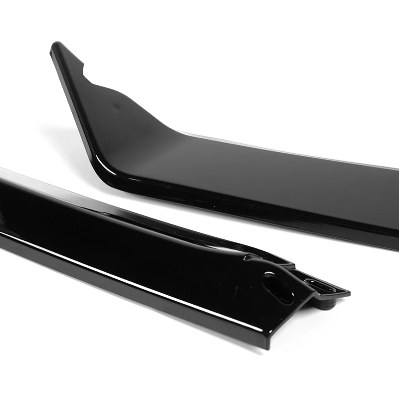For 2023-2025 BMW 3-Series G20 Base GT-Style Painted Black Front Bumper Body Splitter Spoiler Lip 3PCS - Image 2