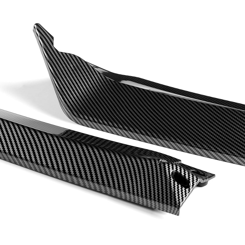 For 2023-2025 BMW 3-Series G20 Base GT-Style Carbon Look Front Bumper Body Splitter Spoiler Lip 3PCS - Image 2
