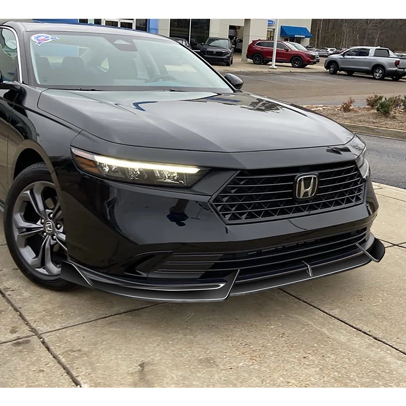 For 2023-2024 Honda Accord Painted Black Front Bumper Body Splitter Spoiler Lip 3PCS - Image 5