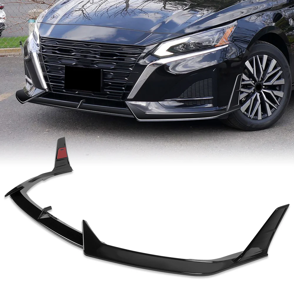 For 2023-2025 Nissan Altima Front Lower Bumper Splitter Spoiler Lip 5PCS -Painted Black - Image 6