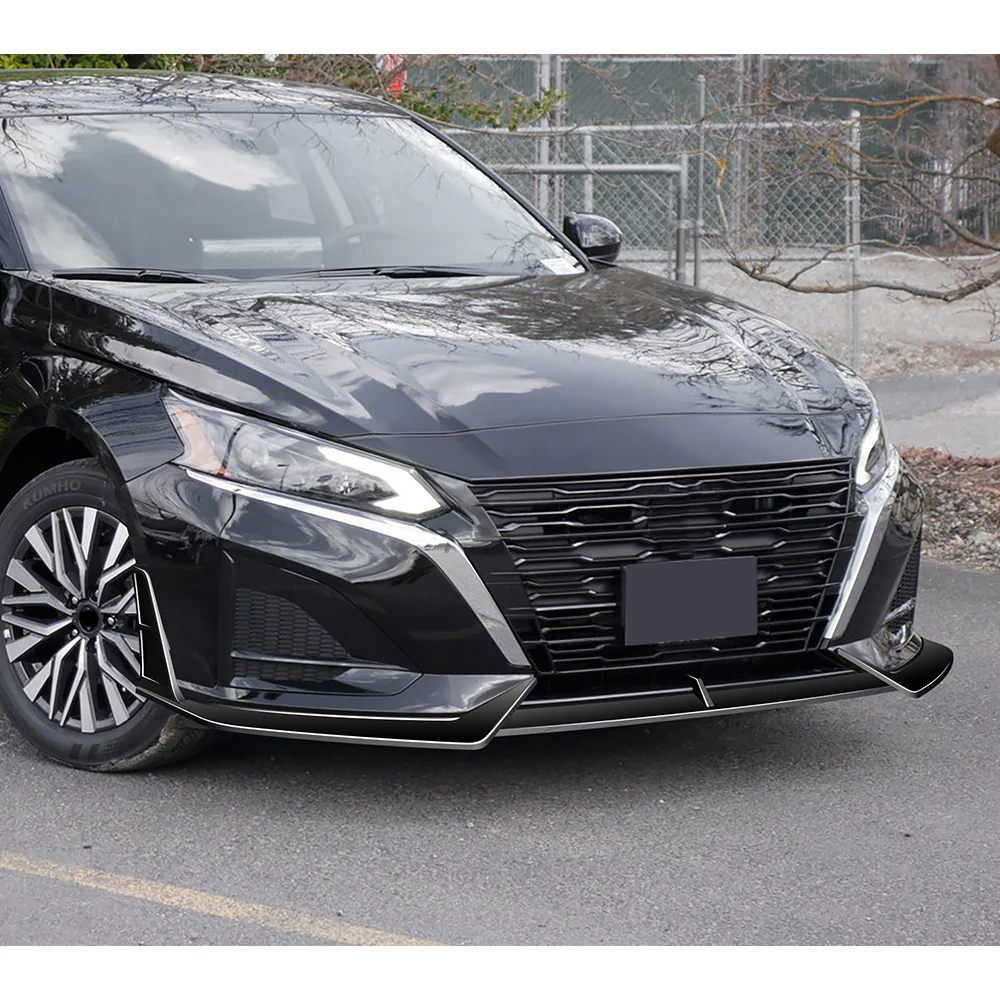 For 2023-2025 Nissan Altima Front Lower Bumper Splitter Spoiler Lip 5PCS -Painted Black - Image 7