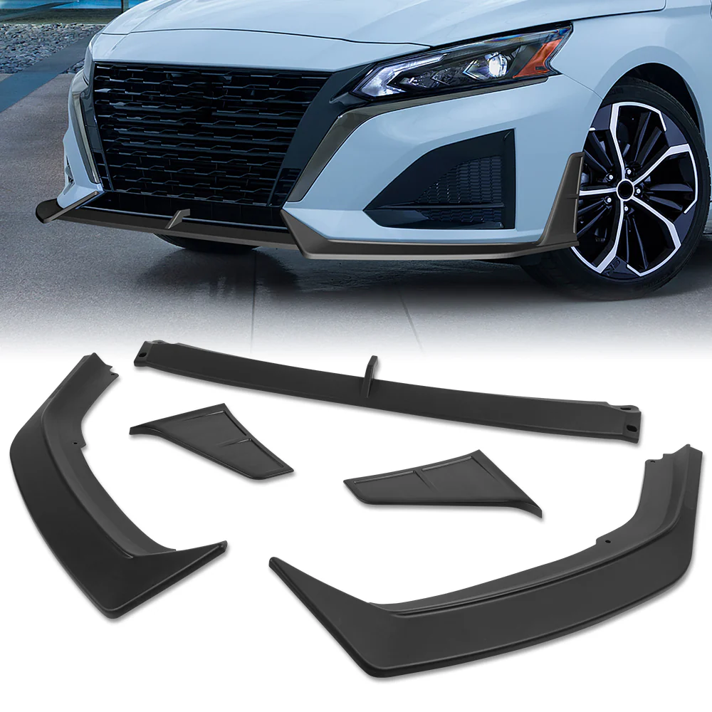 For 2023-2025 Nissan Altima Front Lower Bumper Splitter Spoiler Lip 5PCS -Unpainted Matte Black - Image 6