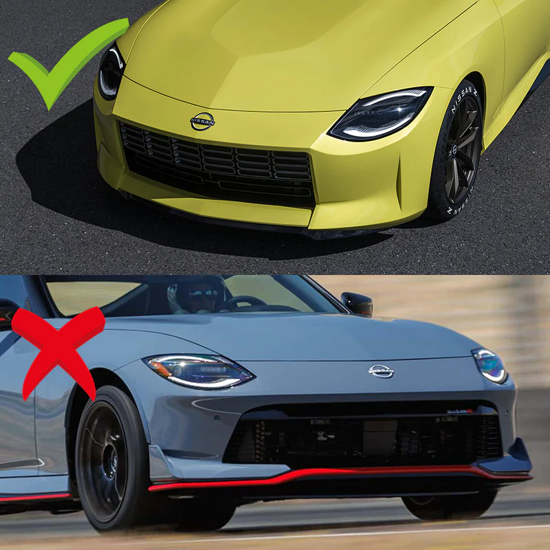 For 2023-2025 Nissan Z 400Z NS-Style Painted Black Front Bumper Body Splitter Spoiler Lip 3PCS - Image 6