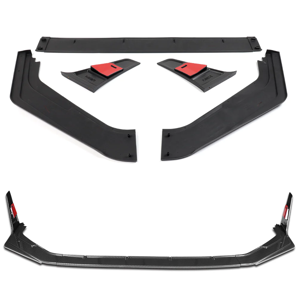 For 2023-2026 Honda Civic Type-R FL5 Front Bumper Lip Spoiler Splitter -Carbon Fiber Look - Image 5