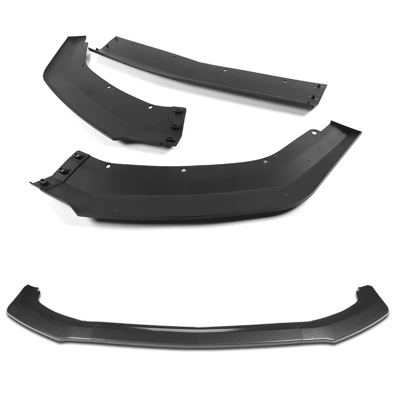 For 2024-2025 Ford Mustang ECO Carbon Look Front Bumper Splitter Spoiler Lip 3PCS - Image 4