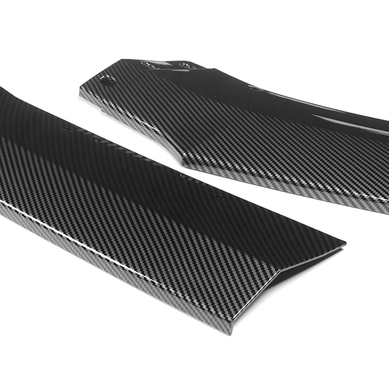 For 2024-2025 Ford Mustang ECO Carbon Look Front Bumper Splitter Spoiler Lip 3PCS - Image 5