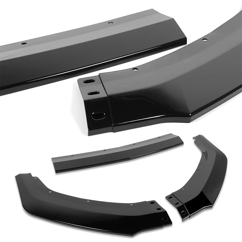 For 2024-2025 Ford Mustang ECO Painted Black Front Bumper Splitter Spoiler Lip 3PCS - Image 4