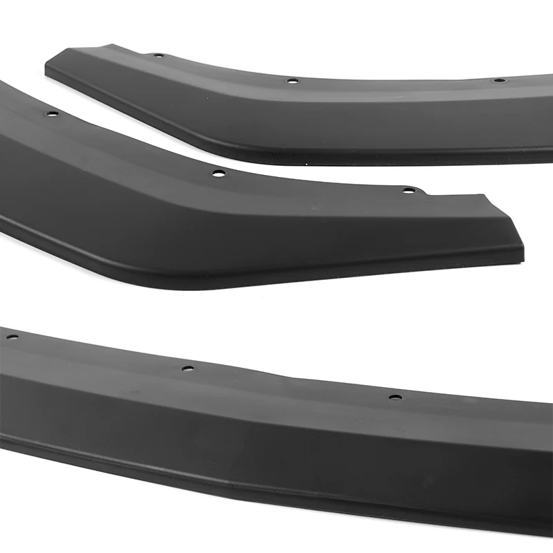 For 2024-2025 Ford Mustang ECO Unpainted Matte Black Front Bumper Splitter Spoiler Lip 3PCS - Image 4