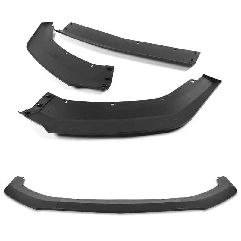 For 2024-2025 Ford Mustang ECO Unpainted Matte Black Front Bumper Splitter Spoiler Lip 3PCS - Image 5