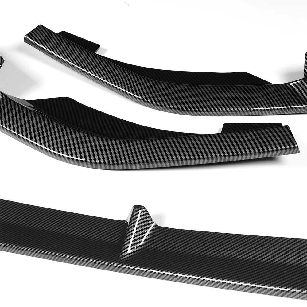 For 2024-2025 Hyundai Elantra Base Front Bumper Splitter Spoiler Lip 5PCS -Carbon Fiber Look - Image 4