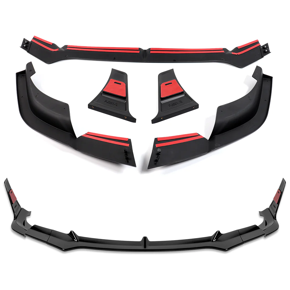 For 2024-2025 Hyundai Elantra Base Front Bumper Splitter Spoiler Lip 5PCS -Painted Black - Image 4