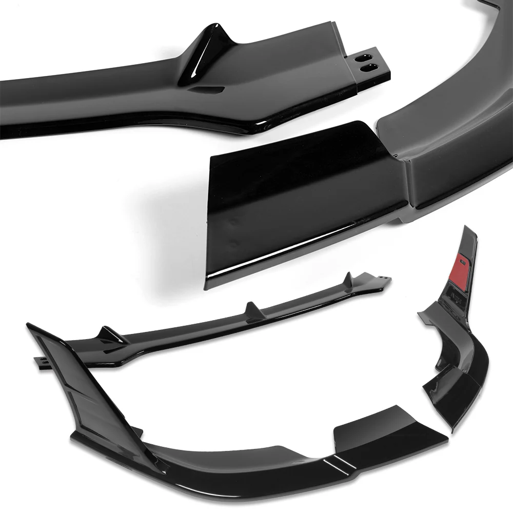 For 2024-2025 Hyundai Elantra Base Front Bumper Splitter Spoiler Lip 5PCS -Painted Black - Image 6