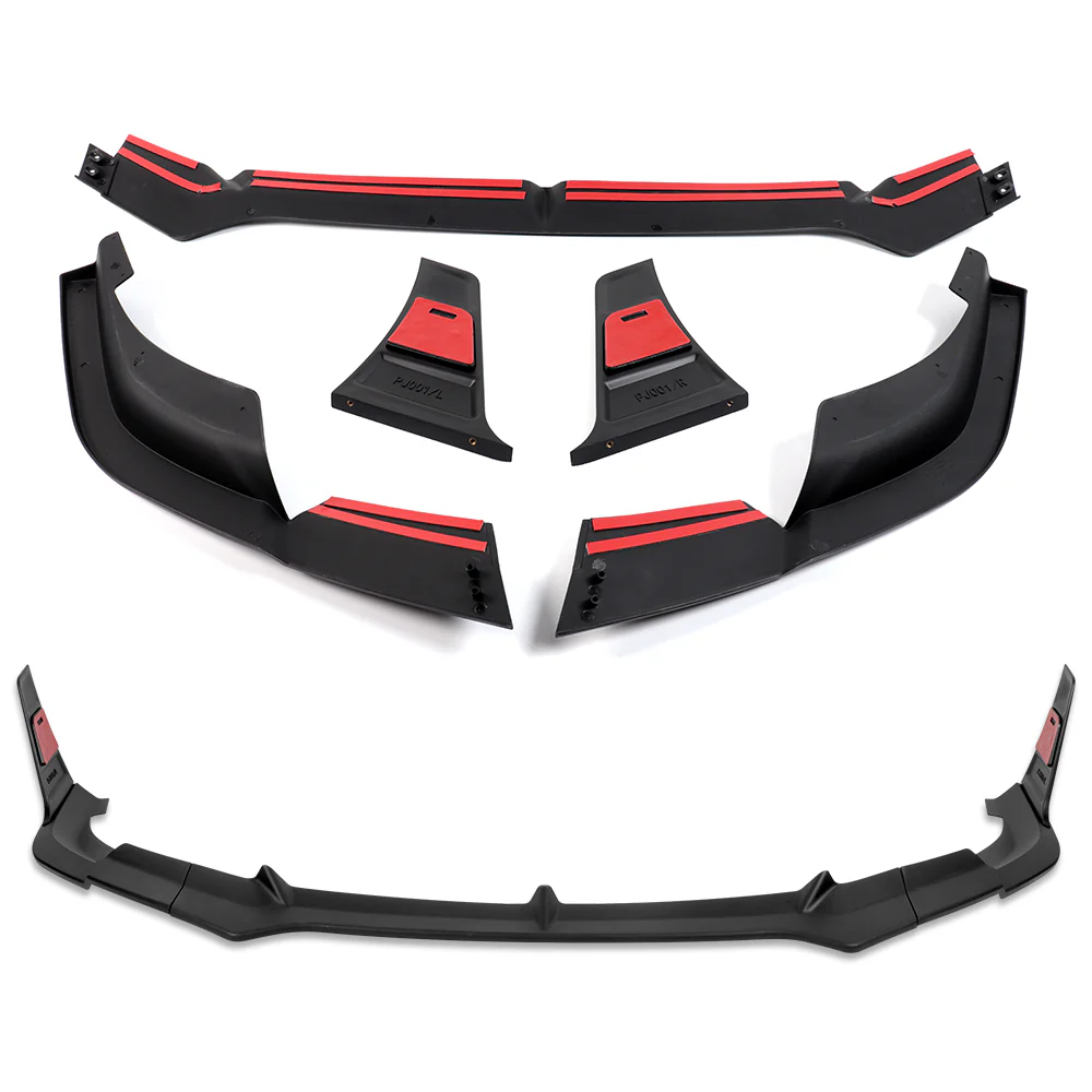 For 2024-2025 Hyundai Elantra Base Front Bumper Splitter Spoiler Lip 5PCS -Unpainted Matte Black - Image 4