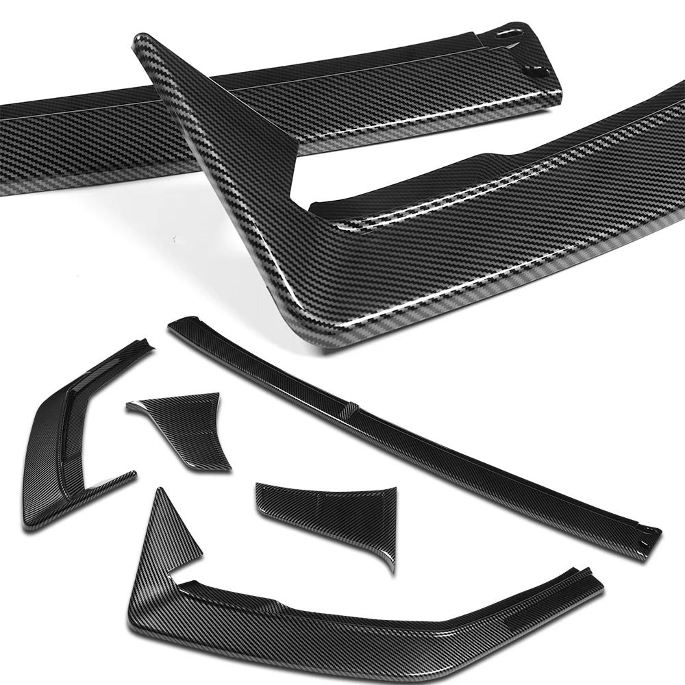 For 2024-2025 Hyundai Elantra N-Line Front Bumper Splitter Spoiler Lip 5PCS -Carbon Fiber Look - Image 3