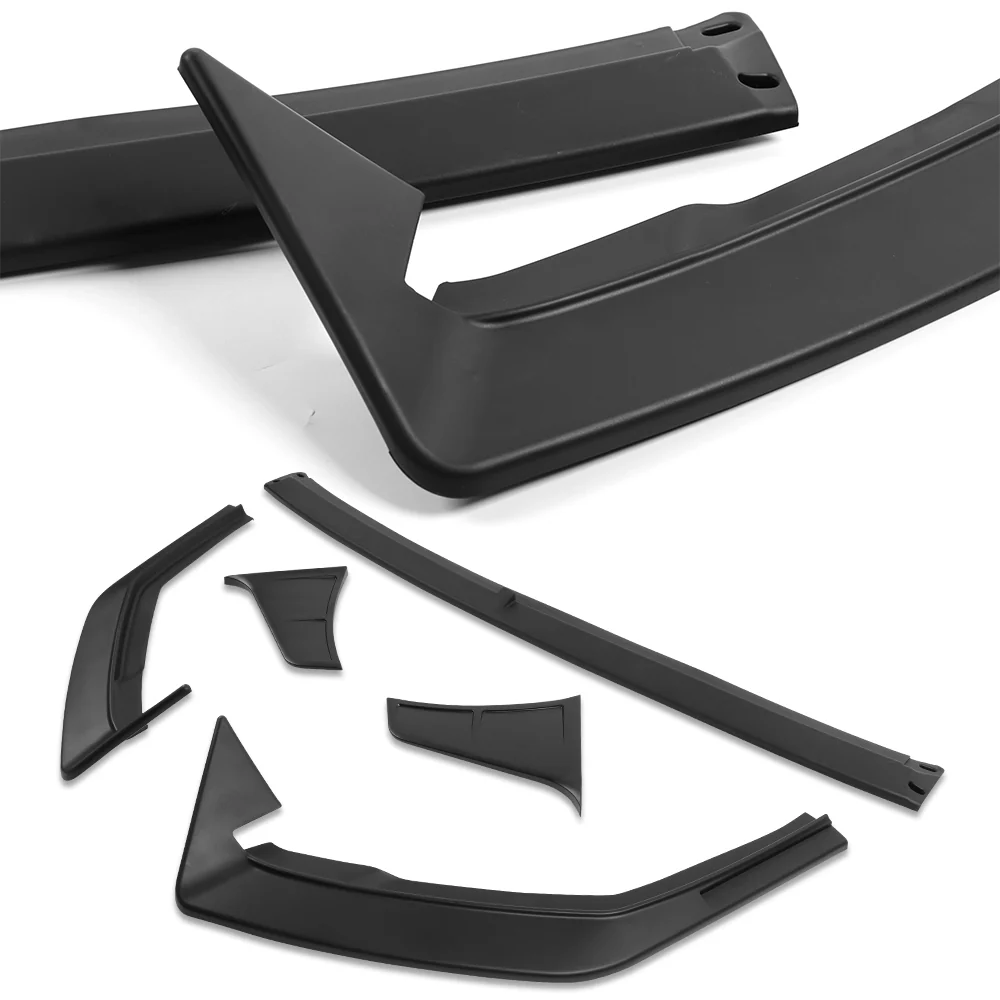 For 2024-2025 Hyundai Elantra N-Line Front Bumper Splitter Spoiler Lip 5PCS -Unpainted Matte Black - Image 2
